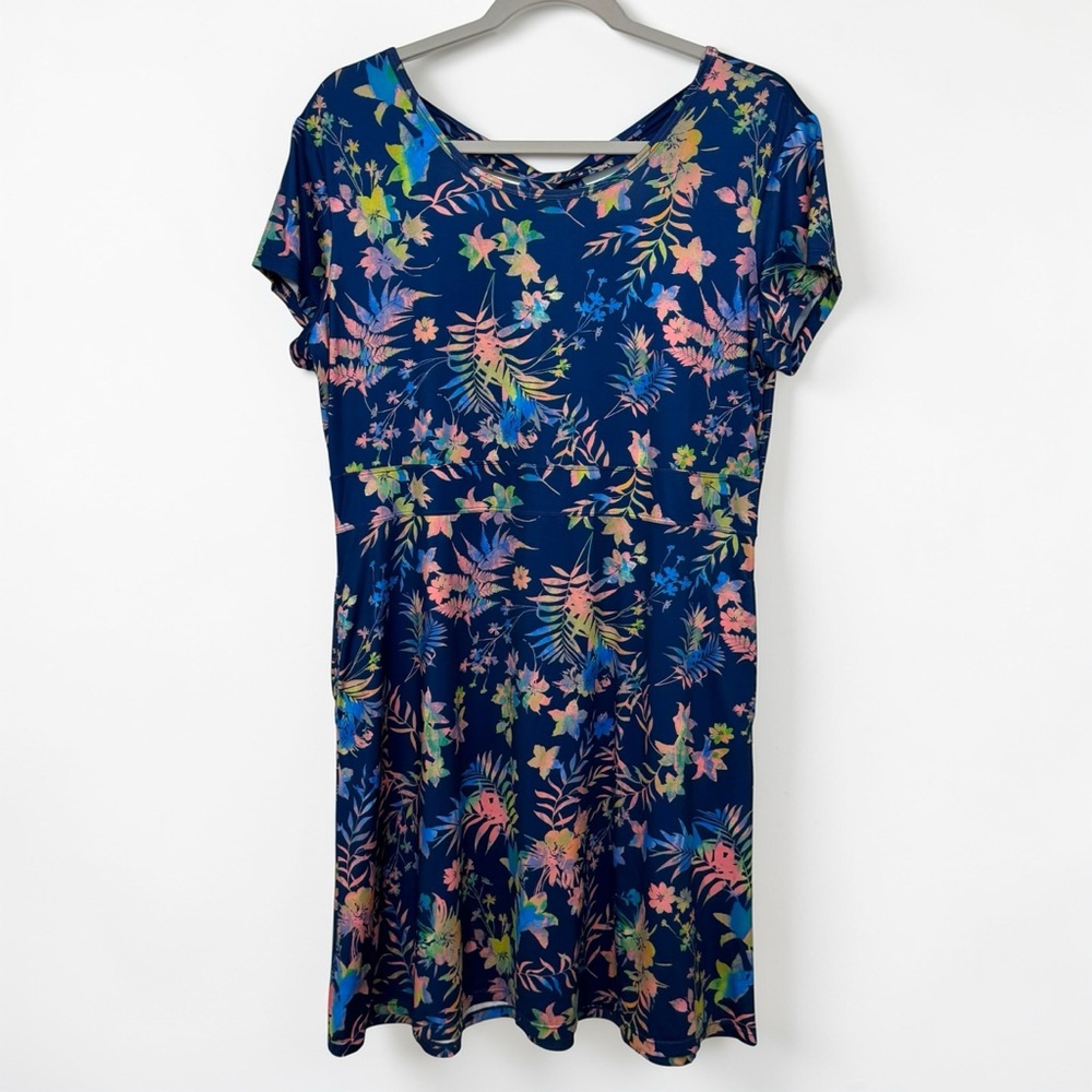 Reel Legends Tropical Floral Dress Women’s Petite Large Performance Boating